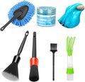 Car Interior Duster Detailing Cleaning Gel Brushes Kit, | Soft Dust Detail Crevice Brush Slime Putty Cleaner Accessories Tools for Dashboard,Air Vent,Panel,Leather