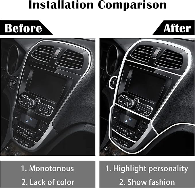 Car Interior Trim Strips,Universal 9.8 ft Car Electroplating Decoration Styling Door Dashboard, Flexible Interior Trim Accessories with Installing Tool(Silver)