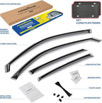 Goodyear Shatterproof in-Channel Window Deflectors for Honda Civic 2022-2026 Sedan, Rain Guards, Window Visors for Cars, Vent Deflector, Car Accessories, 4 pcs - GY008433