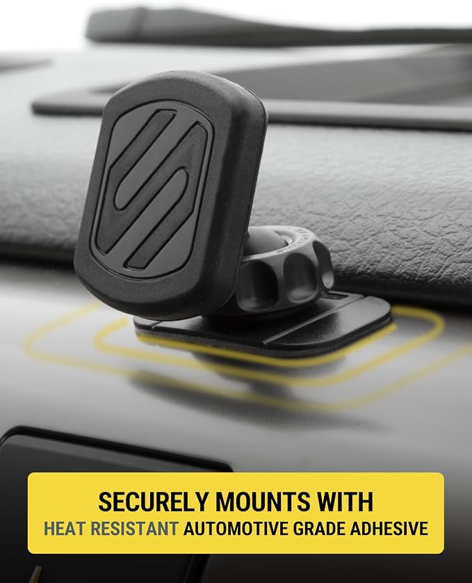 MXDM Magnetic Phone Holders for Your Car, Dashboard Cell Phone Holder with Extra Strong Magnet and Thick Metal Plate, Car Mount Cellphone Stand Compatible with iPhone, Samsung and More, 2 Pack