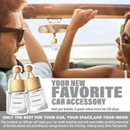 Car Air Freshener Diffuser 2 Pack Hanging Air Freshener Diffuser - Coconut Fragrance Oil Air D iffuser for Car, 45+ Days Long Lasting Fragrance Made in USA (C16)