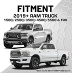 Bulletpoint Multiple Device Metal Dash Mount Cell Phone Holder Compatible with 2019+ RAM Truck 1500, 2500, 3500, TRX, RHO (RubiGrid v2 Spring-Loaded)