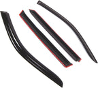 Outside Mount Window Vent Visors Rain Guards Compatible with BMW X5 2014-2016 | Side Window Wind Deflectors Rain Shields | Smoke Tinted, 4 Pcs Set, DGWV-782