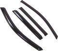 WD2-765B Dark Smoke 4 Pcs Set Window Visor (Outside Mount) Deflector Rain Guard Compatible with 2017-2018 Chevrolet Tahoe
