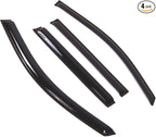 Outside Mount Window Vent Visors Rain Guards Compatible with Chevrolet Tahoe 2015-2016 | Side Window Wind Deflectors Rain Shields | Smoke Tinted, 4 Pcs Set, DGWV-765