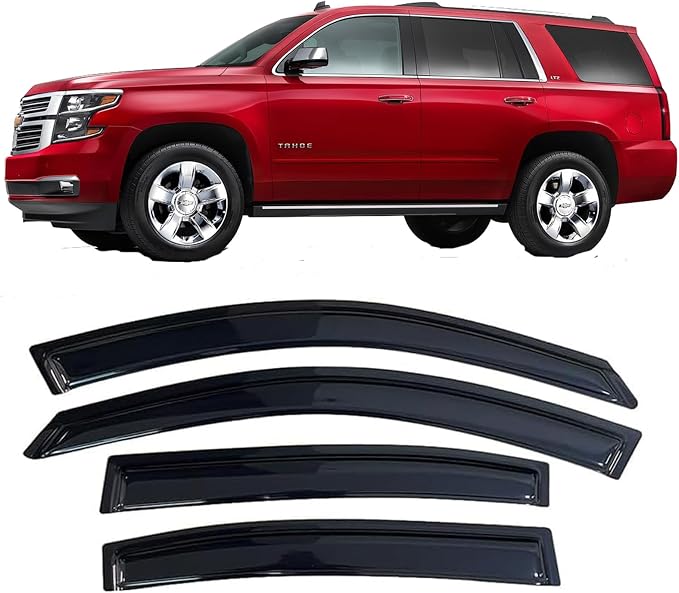 Window Deflectors Vent Visors Rain Guards for Chevrolet Tahoe/GMC Yukon/Cadillac Escalade 2015-2020,Side Sun Shade Vent Guard Visor,94531 4-Pieces Set