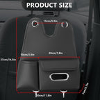 Car Organizer Back Seat, Car Water Cup travel tissue holder Organization Universal car seat back storage sedan SUV compatible vehicle interior accessories Hand-sewn car leather storage bag 1pc