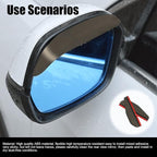 2Pcs Carbon Fiber Car Side Mirror Rain Visor Guard, Auto Mirror Rain Eyebrow Guard, Universal for Cars, Trucks and SUVs (Transparent Black)