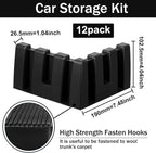 12 Pack Car Trunk Organizer Blocks for Back of SUV Multipurpose Car Storage Organizer Blocks Trunk Divider Available to Wool Carpet for Truck SUV Van Cargo