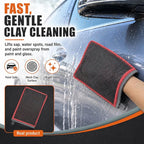 Clay Mitt for Car Detailing, No Scratch Reusable Magic Clay Bar Glove, Microfiber Auto Cleaning Supplies for Removing Debris from Paint, Glass, Wheels, Windshield(Red)