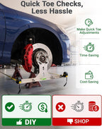 Wheel Alignment Tool for DIY Toe Adjustment, Stainless Steel Toe Alignment Plates Allow Quickly Operation, Easy Way to Check Toe in/Out, Fits Most Cars & Trucks(Patent Design)
