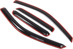 WD2-035i Dark Smoke 4 Pcs Set Window Visor (in-Channel) Deflector Rain Guard Compatible with 2004-2012 GMC Canyon Crew Cab