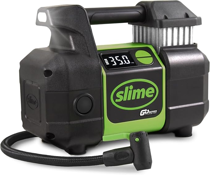 40086 Tire Inflator, Cordless, Pro Power, Portable Air Compressor Pump, Auto Shut-Off, Lithium Ion Battery and LED Light, Rechargeable, 3 min inflation