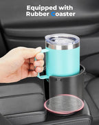 Cup Holder Expander for Car, Compatible with Hydro Flask 32/40oz, Yeti 24/30/36oz, Other Bottles in 18-40oz, Large Cup Holder Adapter Fits for Universal Vehicle, Silver Gray