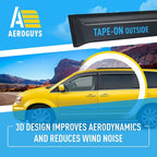 Extra Durable Window Deflectors Tape-On Window Visors Rain Guards Fit for Chrysler Town and Country 2008-2016, Sun Visors, Wind Vent for Shades, Exterior Car Accessories - 4pcs. AG0196