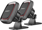 [2 Pack] Magnetic Phone Holder for Car, Dashboard Magnetic Car Phone Holder Mount with Strong VHB Adhesive Mounting, Requires Metal Plate for Use, Compatible with Most Phones(Not for Magsafe)
