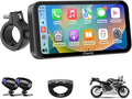 Carpuride W603D Motorcycle GPS Carplay Screen, Wireless CarPlay & Android Auto for Moto, with HD 1080P Dual Cameras, Remote Control，6.3" Waterproof Touchscreen, BT Aduio, Loop