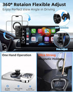 PZK Car Phone Holder for 2020-2026 Toyota Highlander 12.3-inch Screen Only | Magnetic Car Phone Mount with Magsafe for Highlander Lmited/Platinum Accessories 360° Rotation Hands-Free(Not Fit 8-Inch)