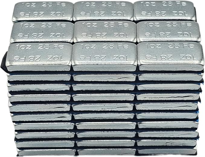 Stick On Wheel Weights - 1.00-Ounce, Zinc Coating, Blue Adhesive Tape - Professional Quality Tire Balancer Stickers - Durable Car, Vehicle, Automobile Accessories & Parts - Pack of 90 Pieces