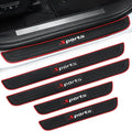 Car Door Threshold Protection, 4PCS Door Edge Step Dust Shield Cover, Door Width 23.6x1.96inch Car/SUV Universal Rubber Scratch Resistant Exterior Accessories (Sport)