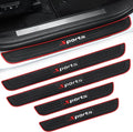 Car Door Threshold Protection, 4PCS Door Edge Step Dust Shield Cover, Door Width 23.6x2.36inch Car/SUV Universal Rubber Scratch Resistant Exterior Accessories (Sport)