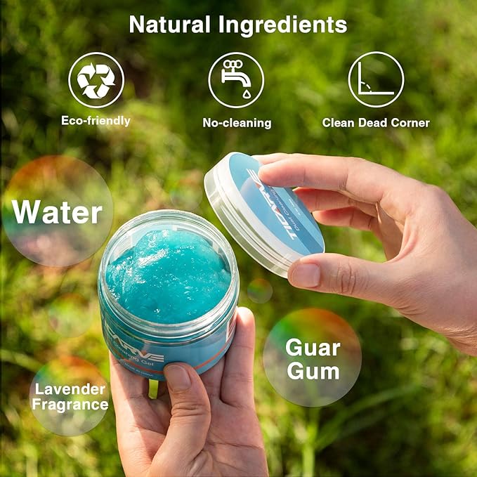 2Pack Cleaning Gel Car Putty Car Detail Putty Auto Detail Gel Detail for Car Interior Cleaner Kits Automotive Car Slime Keyboard Cleaner Blue (320g/11.2oz)
