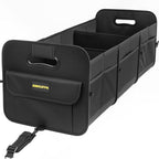 Car Trunk Organizer - 105L Collapsible Large Trunk Organizer with Reinforced Handles for Groceries, Trunk Storage Organizers for SUV Auto Truck Van with Non Slip Bottom (Black)
