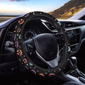 Universal Automotive Steering Wheel Covers Fit 14 to 15 inch | Ghost Face Star Print, Easy Fix Machine Washable Steering Wheel Protection for All Season