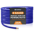 8 Gauge Wire (25ft) Copper Clad Aluminum CAA - Primary Automotive Wire, Car Amplifier Power and Ground Cable, Battery Cable, Car Audio Speaker Stereo, RV Trailer Wiring Welding Cable 8ga