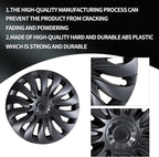 Wheel Cover for Tesla Model 3 Highland (2023-2025) Hubcaps 18 inch Hubcaps 4PCS Rim Covers Full Rims Matte Black Hub Cap ABS Replacement Model 3 Accessories