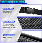 Car Kick Mats Back Seat Protector, Multifunctional Leather Car Rear Seat Hanging Storage Bag, Easy-to-Clean Auto Interior Backseat Organizer Accessory for SUVs, Trucks, Cars (Black)