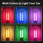 Hiseanllo 3PCS USB Car Interior Lights, Plug-in Glass Bottle Ambient Lamps for Cars, Portable Atmosphere Night Light, Universal Auto Interior Accessories (Green)