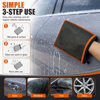 Clay Mitt for Car Detailing, No Scratch Reusable Magic Clay Bar Glove, Microfiber Auto Cleaning Supplies for Removing Debris from Paint, Glass, Wheels, Windshield(Orange)
