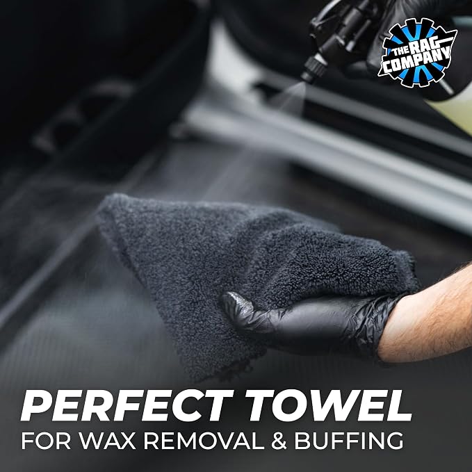 Creature Edgeless Auto Detailing Towels (10-Pack) Professional 70/30 Blend, Dual-Pile Plush Microfiber, Buffing & Polishing, 420gsm, 16in x 16in, Black