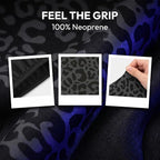 Black Leopard Print Steering Wheel Cover14-15In + 2 Pieces Car Coasters | Anti-Slip Breathable Cheetah Animal Print Car Wheel Cover Accessories for Women,Universal
