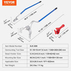 Tire Mount Demount Tool 22.5" to 24.5" Tire Changer Steel Bead Breaker Extra Bead Holder Tubeless Truck Manual Tire Changing Tools for Car Repairing(Blue)