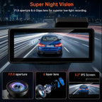 Dash Cam Front and Rear, 4K+4K Dash Camera for Cars, Daul Car Camera with 64GB Card, Dashcam with 3" IPS Display, Loop Recording, Night Vision, 24H Parking Mode