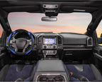 Customized Auto Car Steering Wheel Cover for Ford F-150, F-250, F-350, Expedition (Black+Blue)