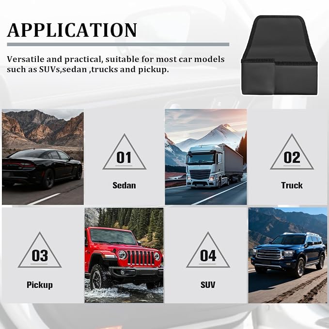 Car Window Armrest Storage Box, Comfortable Leather Vehicle Door Side Arm Rest Pad Organizer Bag, Multifunctional Automotive Window Armrest Storage Pocket, Universal for SUV Van Truck (Black)