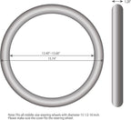 Steering Wheel Cover Leather 15 1/2-16 inch Universal Padded Soft Grip Breathable for Car Truck SUV Jeep Anti Slip Blue and Black