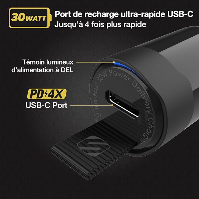 CPDC30 Car Charger USB-C Single Port 30W Power Delivery