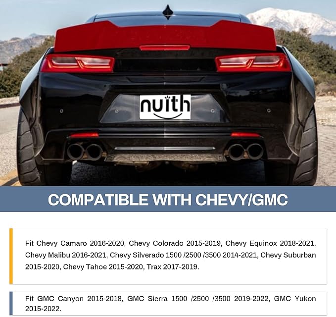 NuIth Add Amp Amplifier Subwoofer Interface Kit Fit for 2014-2021 GM Vehicles Chevy Silverado Camaro Yukon on Factory OEM Radio Stereo System 2-Channel RCA line Output Converter