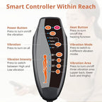 Upgraded Length,10 Vibration Motor,Back Massager Cushion with Heat | Heated Seat Cover Massage Cushion for Pain Relief for home