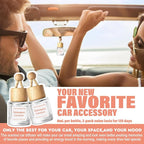 Car Air Freshener Diffuser 2 Pack Hanging Mahogany Coconut Car Air Freshener for Women 45+ Days Long Lasting Fragrance Made in USA (M32)