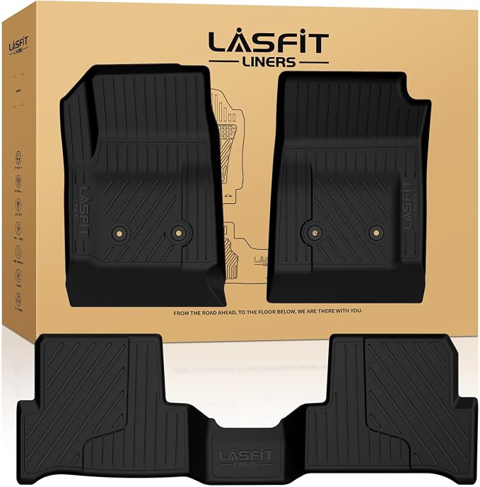 Floor Mats for Chevrolet Chevy Colorado/GMC Canyon 2015-2022 Extended Cab Only (Not Fit Crew Cab), All Weather TPE Custom Fit Floor Mats for Cars, 1st and 2nd Row Car Floor Mats Full Set