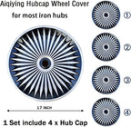 Hubcap Wheel Cover Replacement R17 Hub Caps Universal Wheel Rim Cover ABS Material Exterior Accessories for Car Truck SUV -Set of 4（17-inch，Silver-Black）