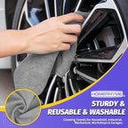 Microfiber Cleaning Cloth, 100 Pack Cleaning Rags Microfiber Towel Bulk Absorbent Lint-Free WashCloths, All-Purpose Towels for Cars, Shop, Automotive, Garage, Home Kitchen 11.5"*11.5", Grey