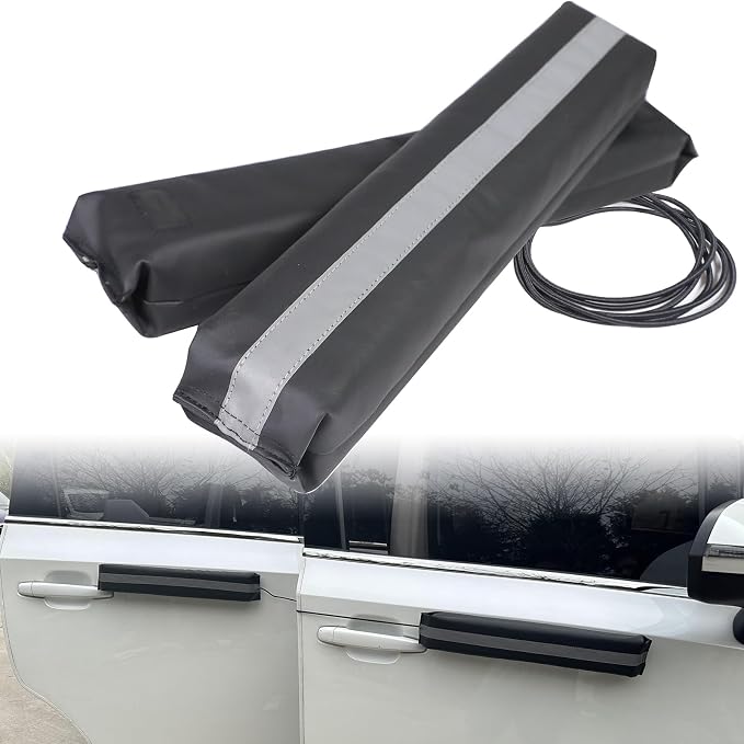Magnetic Removable Car Door Dent Protector PU Leather Car Door Ding Protector Ding Bumper Guard for Vehicles Black(Pack of 2)