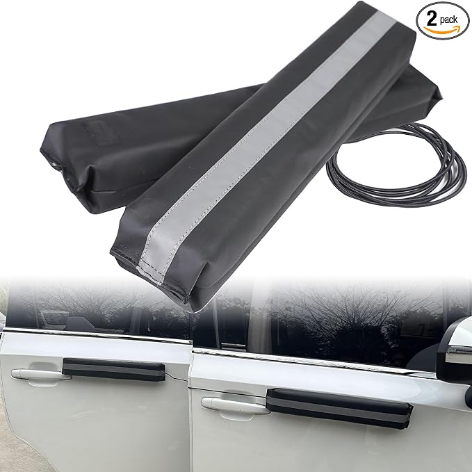 Magnetic Removable Car Door Dent Protector PU Leather Car Door Ding Protector Ding Bumper Guard for Vehicles Black(Pack of 2)