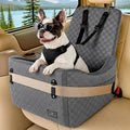 Dog Car Seat for Small/Medium Dogs Up to 35 lbs – Patented Safety System, 5" Memory Foam Pet Booster Car Seat, Fully Detachable and Washable Dog Carseat with 2 Storage Pockets (Grey)